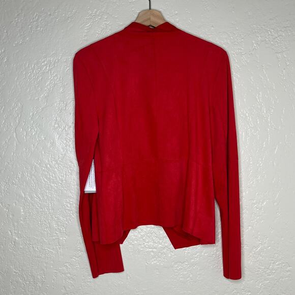 Bagatelle Women's Faux Suede Open Front Waterfall Drape Blazer Jacket M NWT - Picture 4 of 7